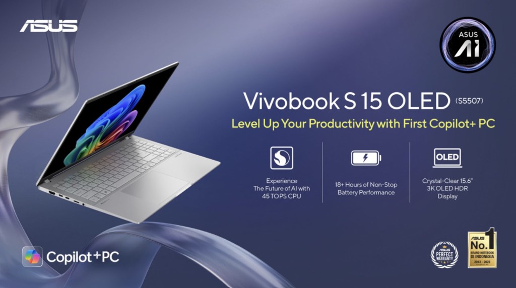 ASUS Vivobook S 15 OLED, Laptop Copilot+ PC Paling Powerful PERTAMA di&nbsp;Indonesia